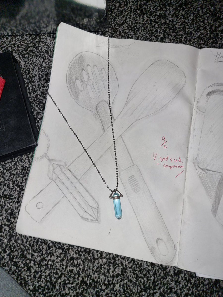 chrisnchrisn's tweet photo. My year 8 art teacher praising the "v. good scale" like I had giant crystals/tiny slotted spoons https://t.co/25arM3YDs5