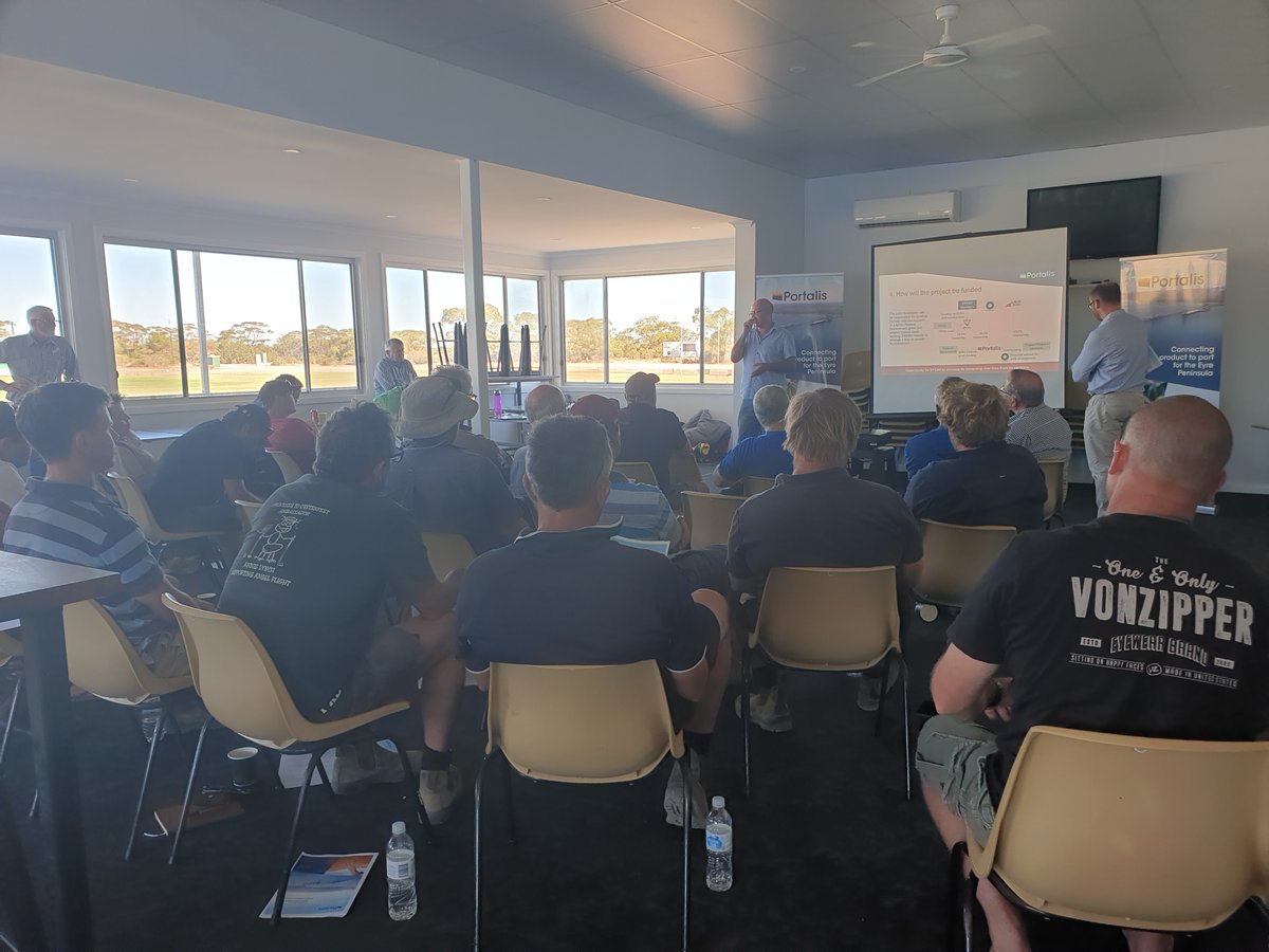 EPCBHLimited's tweet image. Board Member Len Kelsh opening our Grower Update at #poochera Wednesday. Thank you all for coming to hear about this opportunity for farmers and Eyre Peninsula. We had a great crowd. #epag 
Further meetings: 
Cleve Sports Club Thurs 18th 10am
Tumby Hotel Thurs 18th 3pm