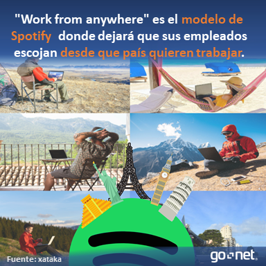 gonetus's tweet photo. Spotify cree en la revolución de home office, WFA es el modelo del futuro por el que Spotify dejará que sus empleados trabajen desde donde quieran, incluso pueden elegir otros países. #gonetnews https://t.co/16sBvdeB7q