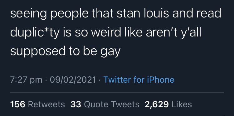 • -1/10:this is just fucking sick. don’t force a sexuality on someone just because they stan a particular person, but also it’s offensive to suggest that all duplicity readers are het