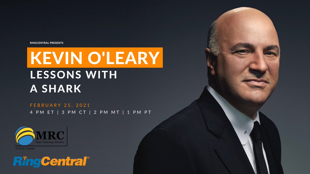 MRC_360's tweet photo. Join @RingCentral &amp; Kevin O’Leary from #SharkTank as we take a dive into the Future of Business Communications! Register now for the free LIVE webinar on Thursday, February 25th at 1PM PST https://t.co/NoXLiZSnQa #officetech #digitalcommunicationstrategy https://t.co/a1MujjCldd