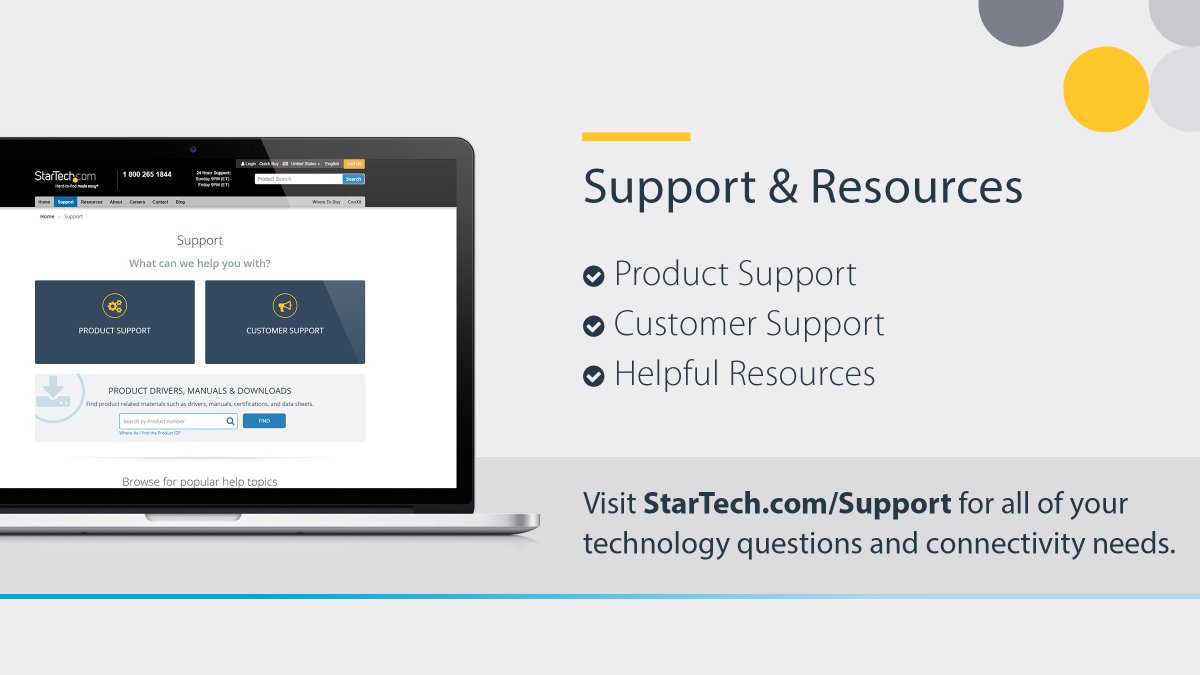 STARTECHdotCOM's tweet photo. Need a product, and need it fast? When you're missing that critical tool to get you connected, whether it's a dock, adapter, cable, or any other IT accessory, we're here to help! Visit https://t.co/skenNgQROR to get in touch and #getconnected.
#ITSupport #ITConnectivity https://t.co/xzJNlUaNPy