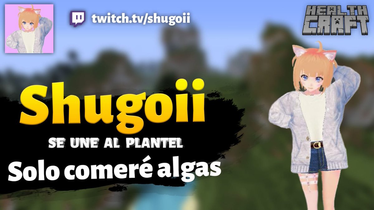 Health__Craft's tweet photo. ¡Shugoii se une al plantel!
Nos demostrará que se puede sobrevivir en Minecraft sin comer animales https://t.co/2SRxLWTsSw