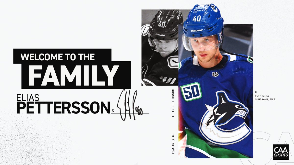 CAAHockey's tweet photo. Welcome to the CAA Family, @_EPettersson https://t.co/2UzGeDiNmz