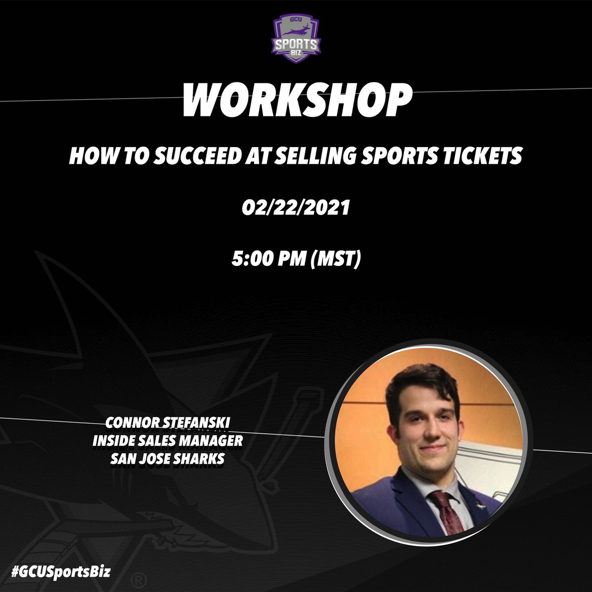 GCUSEBC's tweet photo. On Monday the 22nd, SBC is hosting a workshop focused on what it takes to succeed in ticket sales!
•
This is a “workshop” styled call, so be sure to learn practical skills and have a pen handy!
•
Zoom links will be sent via email!
•
#GCUSportsBiz https://t.co/WkhVQQtSsv