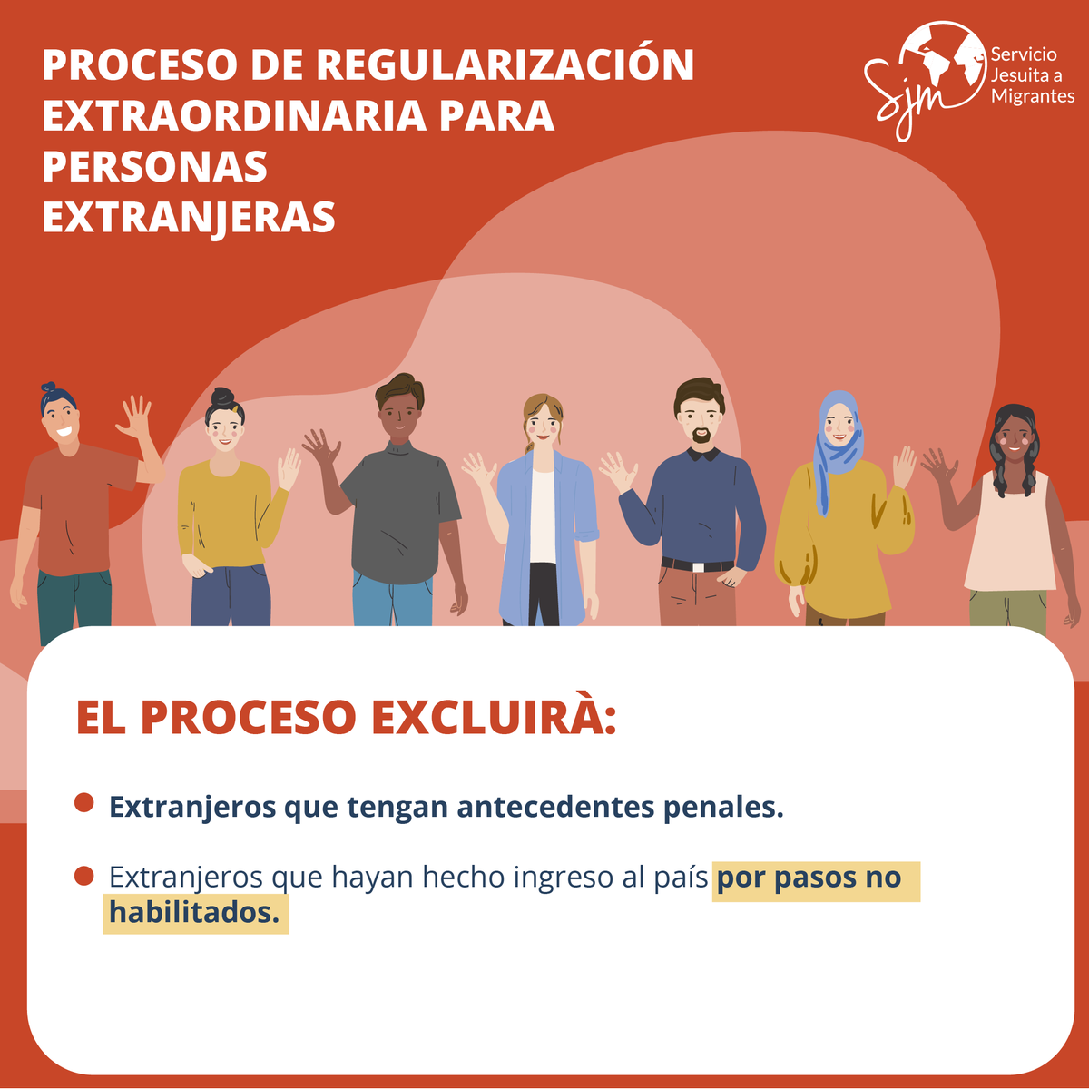 SJMChile's tweet photo. ⚠️ Mientras esperamos la promulgación de la #NuevaLeyDeMigraciones anunciada para marzo, entérate aquí de cómo será el proceso de #regularizaciones https://t.co/cnrEsNuG93
