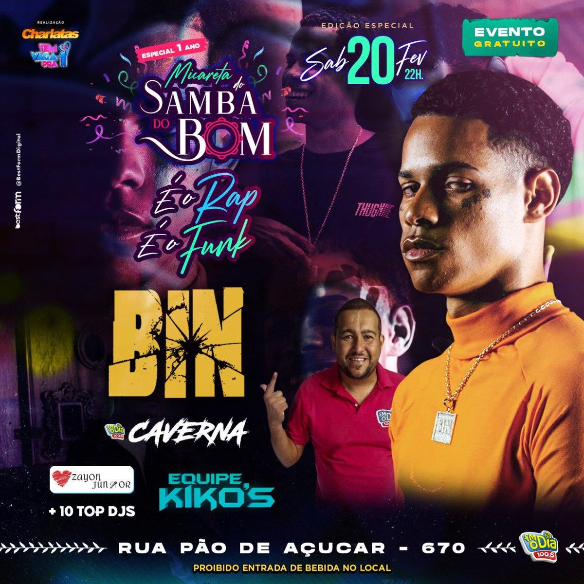 CharlataIsaac's tweet image. FLAYER OFICIAL EM ALTA DEFINIÇÃO! Micareta do #SAMBADOBOM + DE 12HORAS DE FESTA 🥳