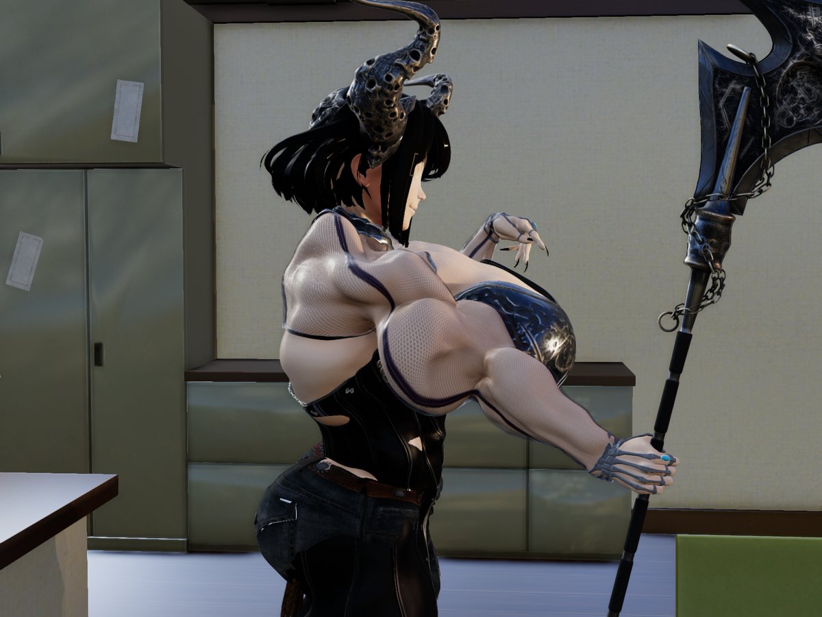 LillyDarkfire2's tweet photo. new face For my Girl :3 
#sizetwitter #3Dmuscle https://t.co/k9vc24grxW