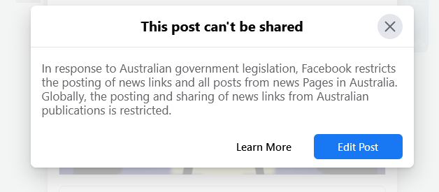 Trying to share an ABC article via the URL