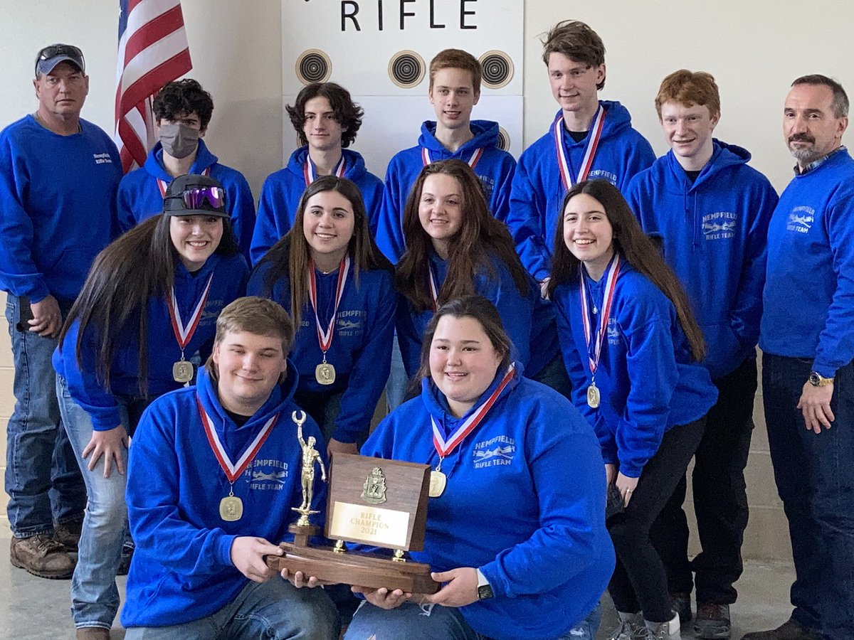 wpial7's tweet photo. Congratulations to Hempfield High School on their WPIAL Team Rifle Championship! Trinity HS claims the Runner-Up Trophy! @HASDathletics @Trinity_Hillers https://t.co/iGYXcBcHKm