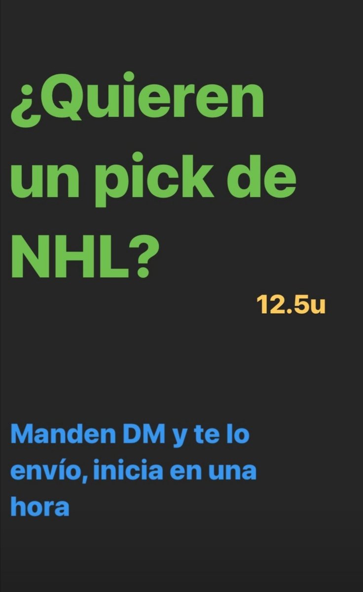 elseisbets's tweet image. Manda DM para pasarte el pick!!

#FreePick #NHL #NHLPicks