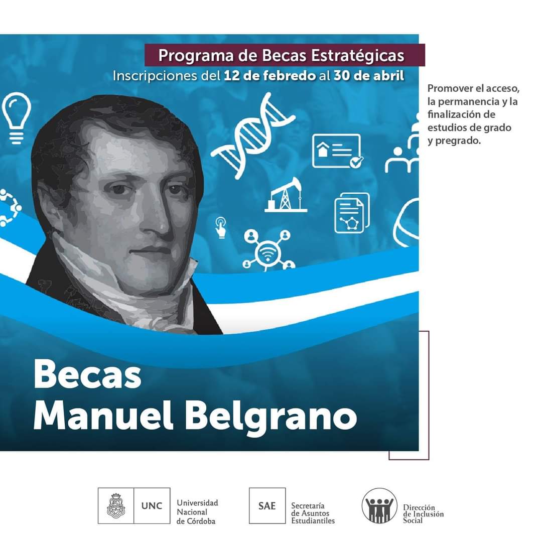 📌El Programa de Becas Estratégicas Manuel Belgrano es un sistema de becas de la SPU para promover el acceso, la permanencia y la finalización de estudios de grado y pregrado en ocho áreas estratégicas para el desarrollo económico y la igualdad social.⁣
👉🏻bit.ly/beca-mbelgrano