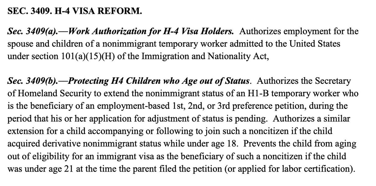 Spouses and children of H-1B workers could receive employment authorization and most children would be protected from aging out while the petition is pending.
