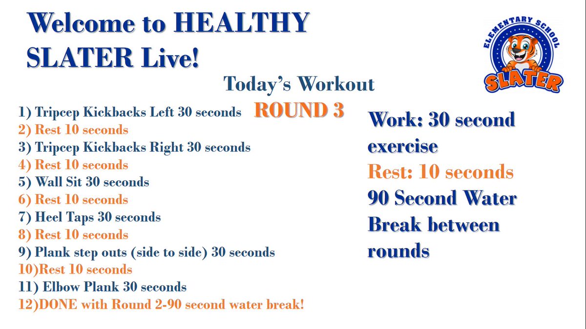 HealthySlater's tweet photo. Last week we felt the🔥burn🔥 in our 3 Rounds to Get Down session. Shout out to everyone that showed up and showed out!!! Don't miss out on our Healthy Slater Live session this afternoon at 5pm!  Check your calendar and be sure to accept the invitation. @SlaterPBSA @PBS_Atlanta https://t.co/w1eoKSvGja