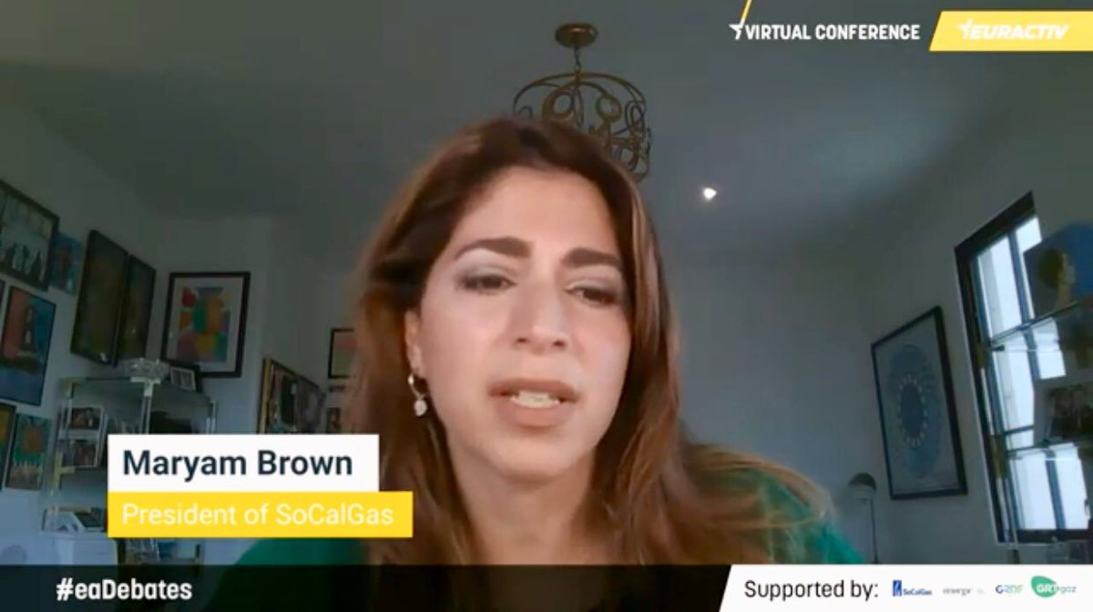 #MaryamBrown <a href="/socalgas/">SoCalGas</a> : “Not only the #gas system can deliver #RenewableGas such as #biomethane &amp; #hydrogene, it also support the resiliency of the power sector.
Resiliency is a very important topic in #California due the extreme heat waves.“ #eaDebates #DSO #Energy