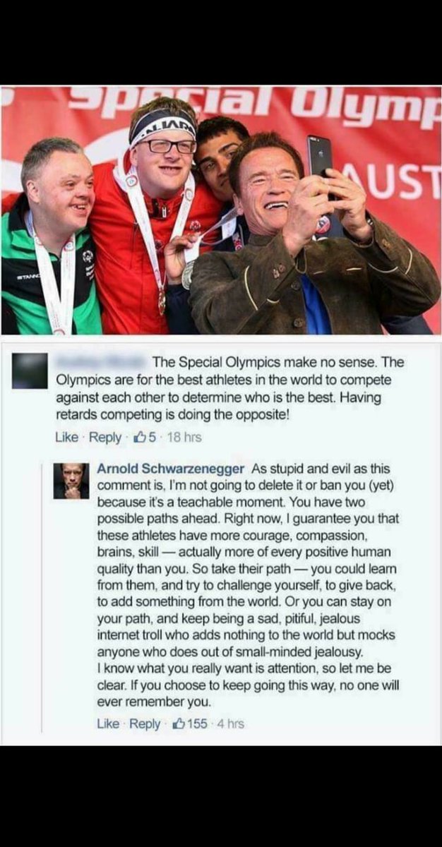 PoetKatie's tweet photo. This is brilliant @Schwarzenegger #stopbullying #stopdisabilityhate #stopthehate #disabilityawareness https://t.co/IZhp2C3vv5