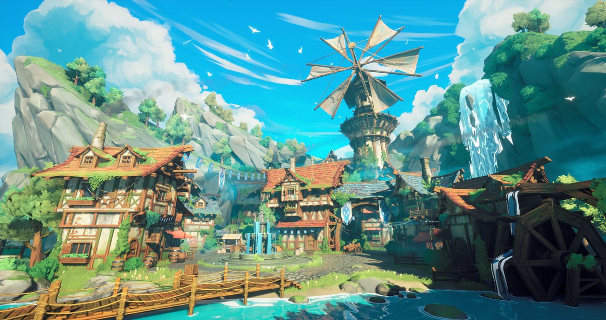 c_yinuo's tweet photo. Here is the render of Sankari Village! It was a huge learning experience to not rely on noise, but instead composition and colors. I am so excited to take this knowledge with me in my next project!

@UnrealEngine https://t.co/bx44REpGD5