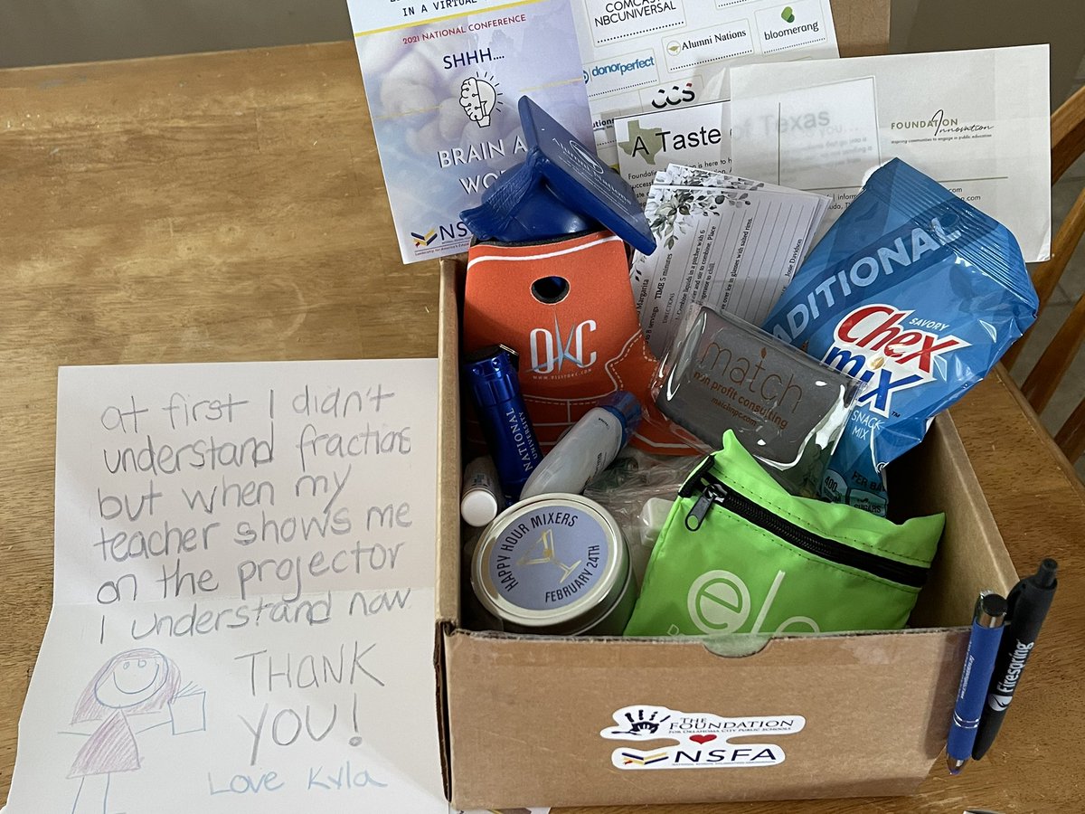 I am so looking forward to next week! Thanks to those of you who contributed to this awesome conference box for
<a href="/SchoolFdns/">National School Foundation Association (NSFA)</a> !