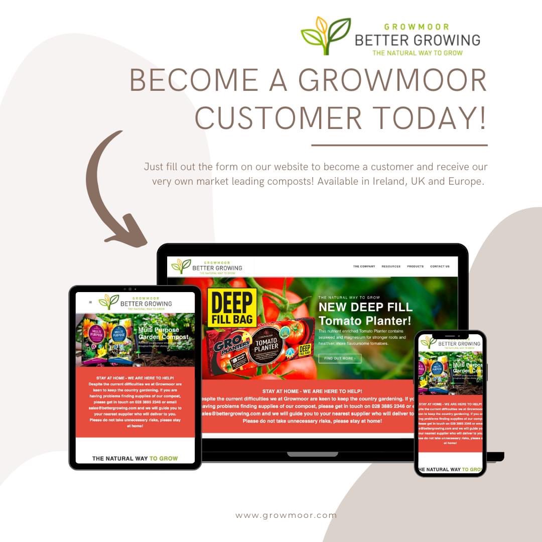 Become a Growmoor customer today! 

Just fill out our online form on our website to join! ✅

Our products are available throughout the whole of Ireland, U.K. with prompt delivery times assured and very competitive delivery costs, making us the professionals choice. 👌