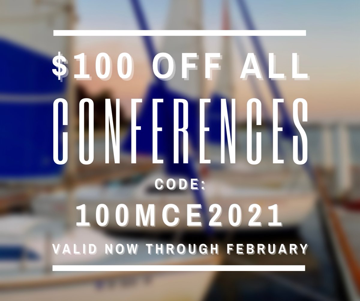 MCEConferences's tweet photo. $100 OFF ANY MCE CONFERENCE!
Use code: 100MCE2021
Valid NOW through the entire month of February! 🧡💙

#mceconferences #mceconferences2021 #cmeconferences #discount #cmediscounts #february2021 https://t.co/haH5n5qgjt