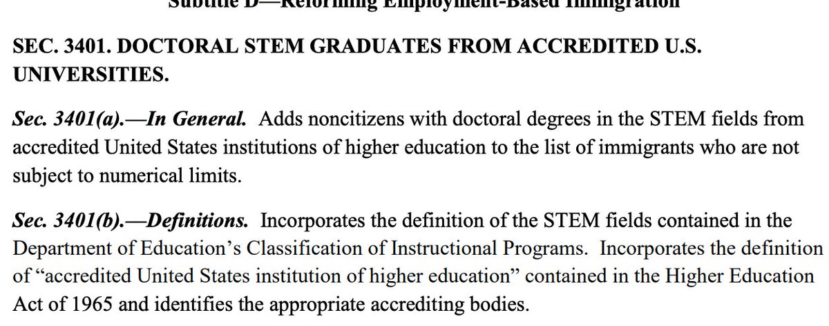 Exempting STEM PhDs is nice, but all this provision would do, if the cap is binding, is force immigrants to unnecessarily get PhDs. What's the point of that? Just make it a master's degree.