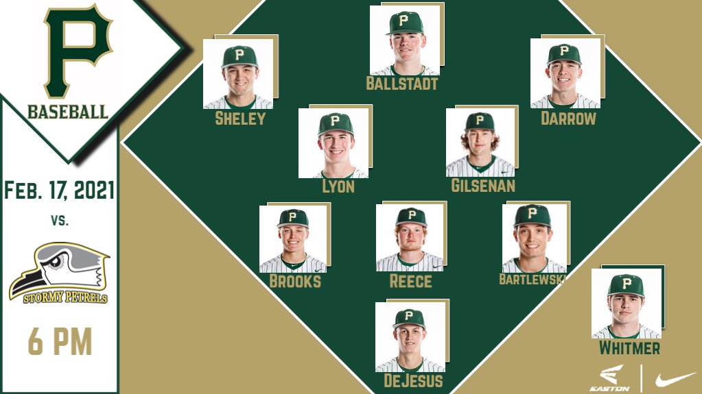 PULionsBaseball's tweet photo. Starting nine for your Lions for tonight’s bout against Oglethorpe. https://t.co/yPbU9nLHCn