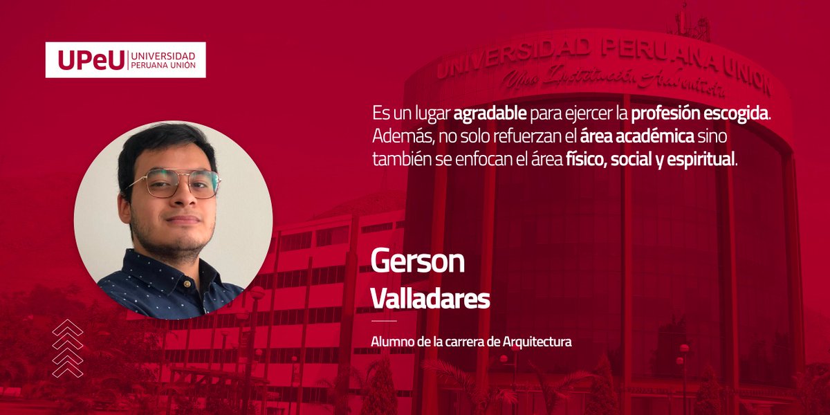 El alumno Gerson Valladares de la carrera de E.P. de Arquitectura nos comparte su experiencia. No solo refuerzan el área académica sino también se enfocan el área físico, social y espiritual. 
#HacemosLaDiferencia #TestimoniosUPeU #Arquitectura