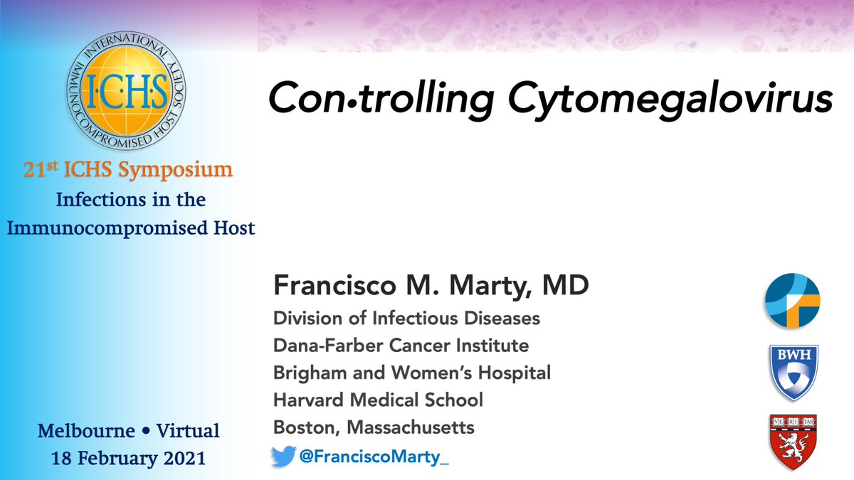 Here is the handout of today's presentation on Controlling #Cytomegalovirus in #transplantation as part of #Melbourne #ICHS2021 session on tough #viruses and new treatments. Lots of new #CMV data below the #Covid19 radar!

#TxID #IDtwitter

link: dropbox.com/s/lnyf76bu8roq…