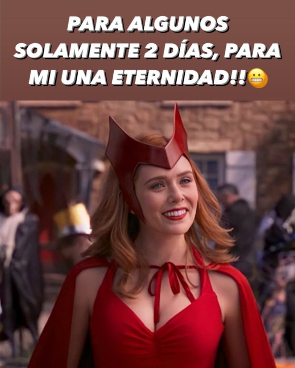 Que larga se hace la espera entre cada viernes #WandaVision #Marvel #DisneyPlus