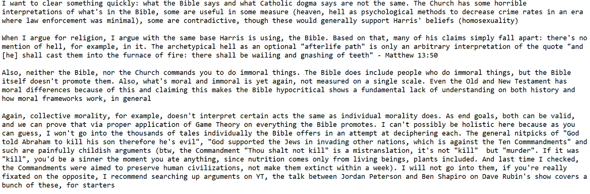 "Thread" on why Sam Harris' ideas about morality fall apart, using Ayn Rand's objectivism as comparison. Will probably post longer threads in this format since it's more space-saving