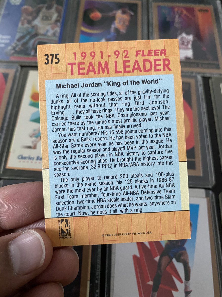 TradingClassics's tweet photo. MICHAEL JORDAN. Happy Birthday to one of the greatest to play the game.
CARD MANUFACTURER: Fleer
YEAR: 1991-1992
#michaeljordan #mj #jordan #jumpman #basketballcards #basketball #fleercards #chicagobulls #bulls #chicago #tradingcards #sportscards #nba #tradingclassiccards https://t.co/QoE6Nf5AVS