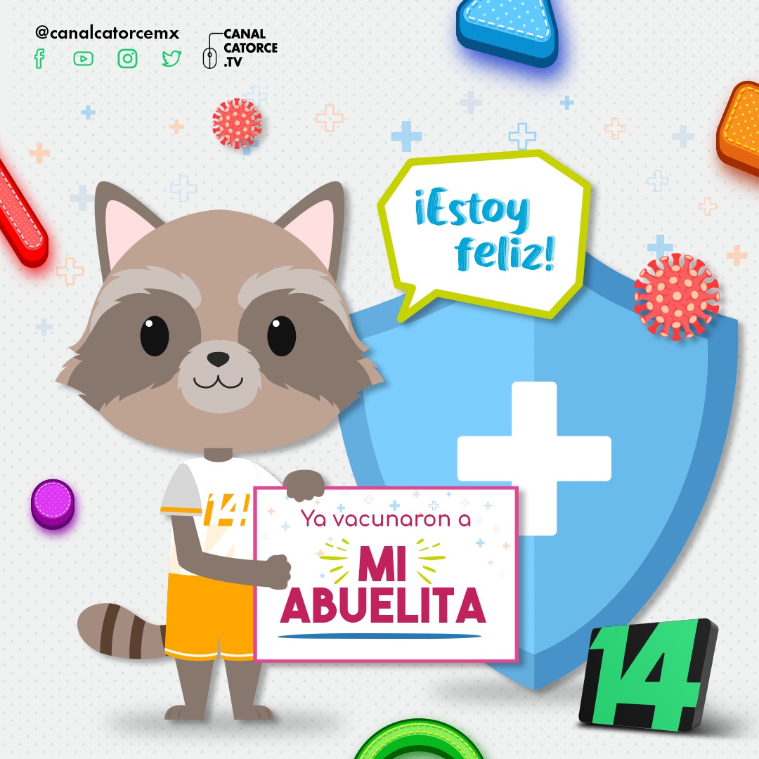 canalcatorcemx's tweet photo. Como miles de mexicanos, #MiCato celebra que sus abuelos ya estén vacunados, únete a la alegría y comparte con nosotros tu experiencia y el lugar donde vacunaron a tus familiares, este es un paso importante en el camino a superar la pandemia. 😃

#TusCausasTuCanal
#YaVacunados https://t.co/rmF1wCxedN