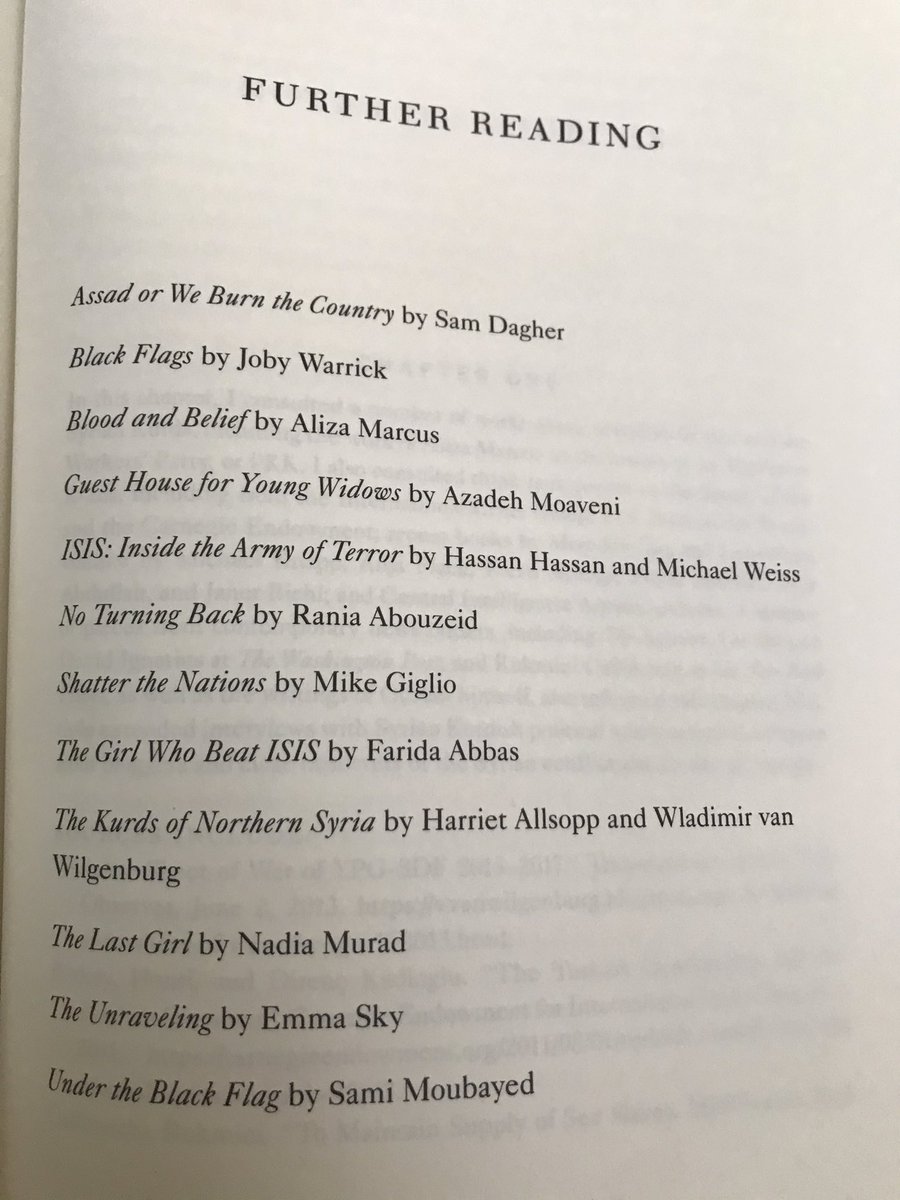 This is quite frankly a questionable “further reading” list for a book about the YPJ. Blood and Belief and Kurds of Northern Syria make sense. But the rest of these have nothing to do with the armed or civilian women’s movement in NES.