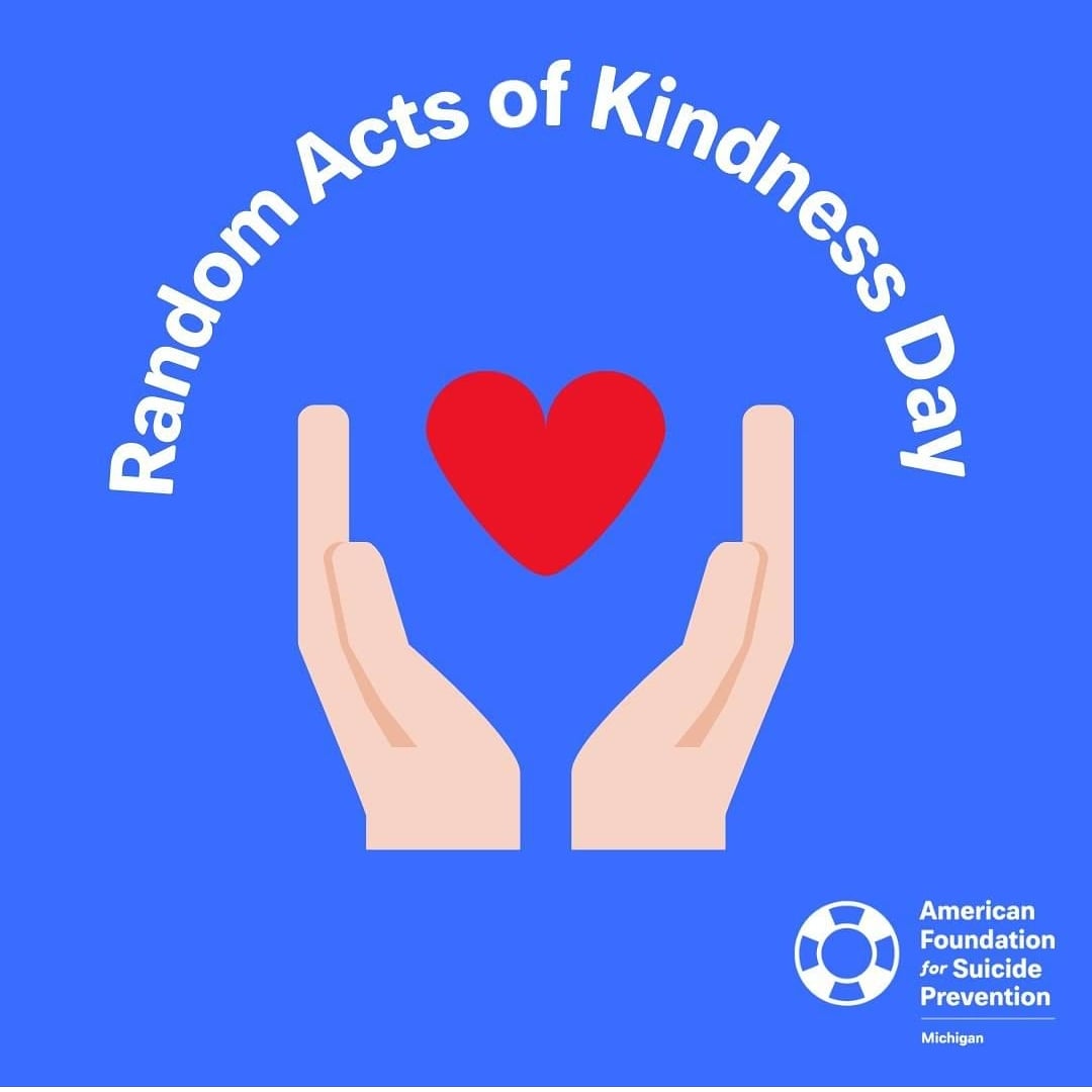 AFSPSouthDakota's tweet photo. It's #RandomActsOfKindnessDay a single act of kindness can go a long way!
#YouMatter #BeKond #BeTheVoice #AFSP #AFSPSouthDakota #TogetherWeAreStronger #SDneedsYOU https://t.co/EHKGuK4aw2