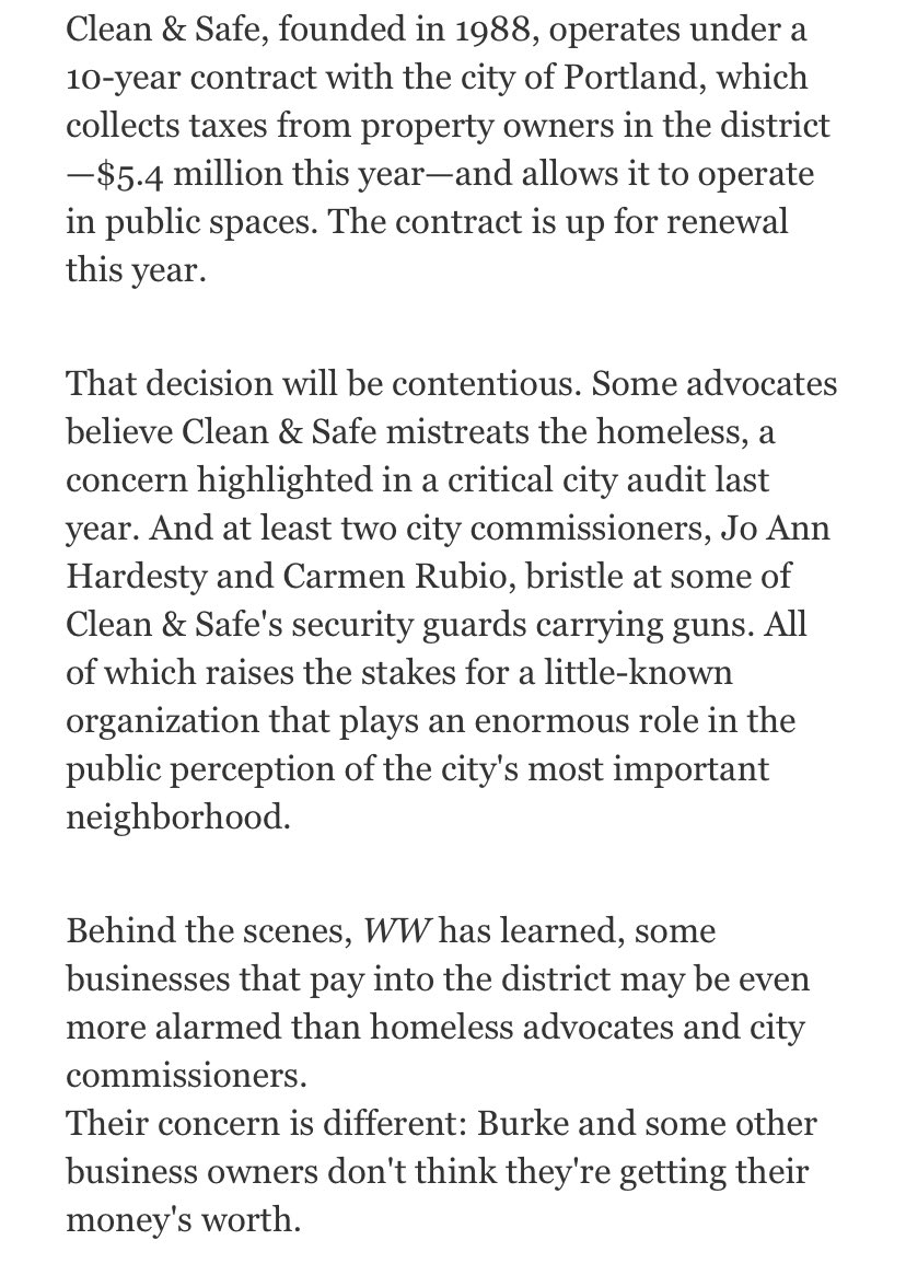 The article mentions Clean & Safe's contract is up for renewal this year. We are most likely the "homeless advocates" mentioned in the article. Our concerns our different, sure, but not entirely so.