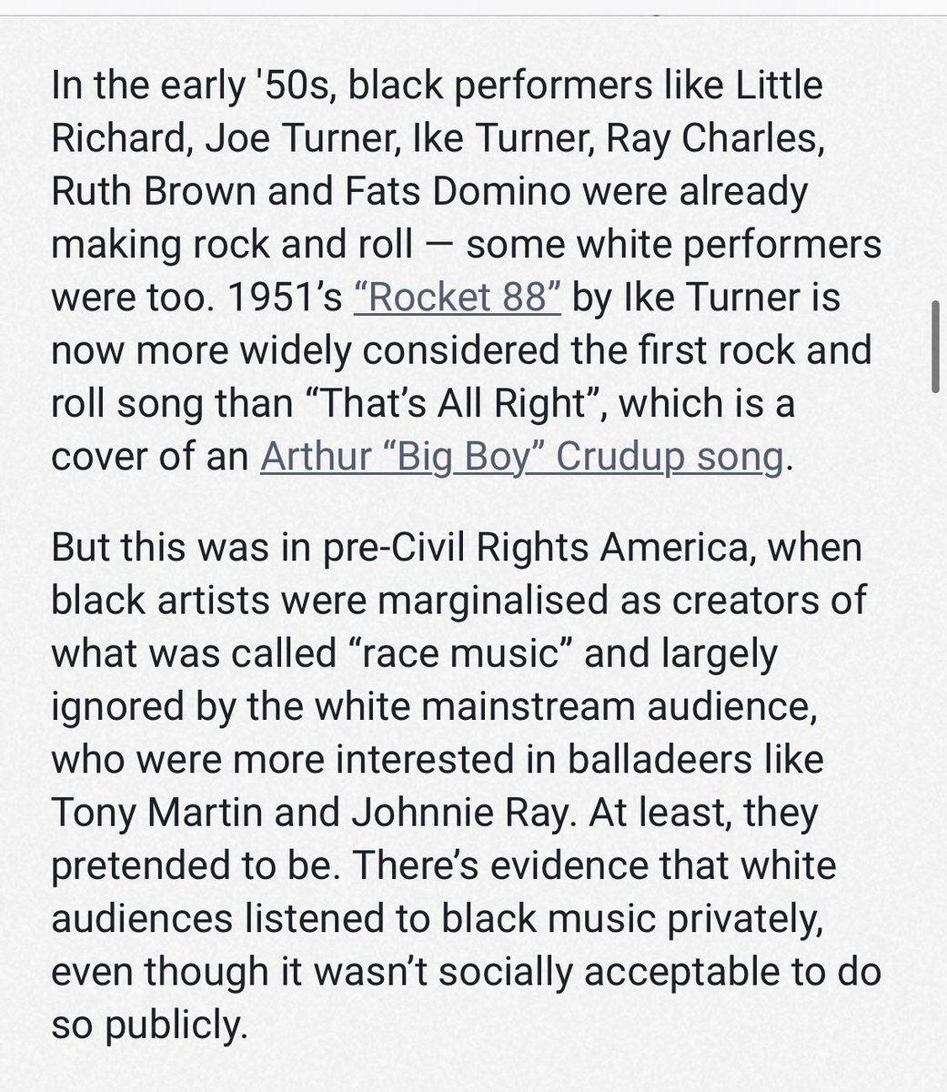 zdavidson3's tweet photo. @MarkRogersTV @FredSondheim @DaveRamsey 2. You think I’m just pulling shit outta thin air. Just say you agree to disagree. U wanna believe Elvis started it all. Cool. But the fact remains he copied black folks 🤷🏾‍♂️ ... and then white fans like you called him the inventor https://t.co/urERHrmwe5