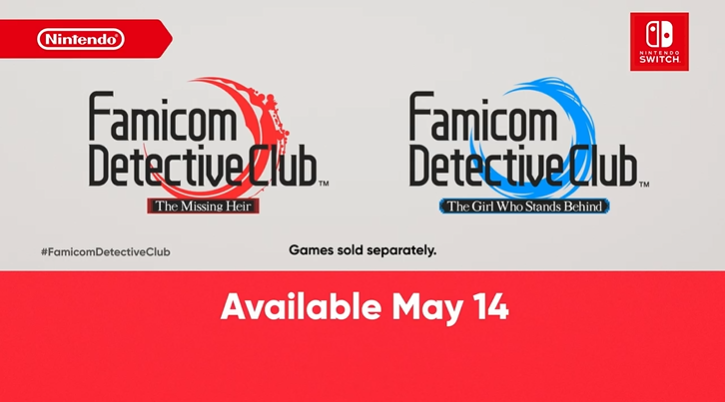Famicom Detective Club games are getting a Western release, coming to Switch May 14.  #NintendoDirect