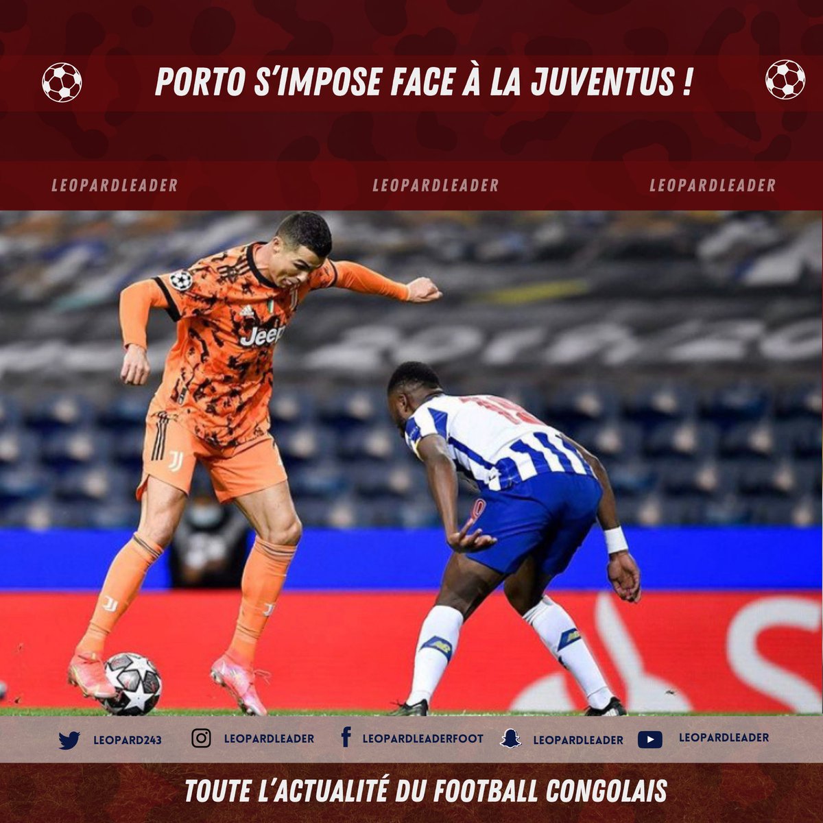 O Xrhsths Leopard Leader Foot Sto Twitter Champions League Porto Et Mbemba Surprennent La Juventus De Ronaldo A Domicile Les Joueurs De Porto Se Sont Impose Face A La