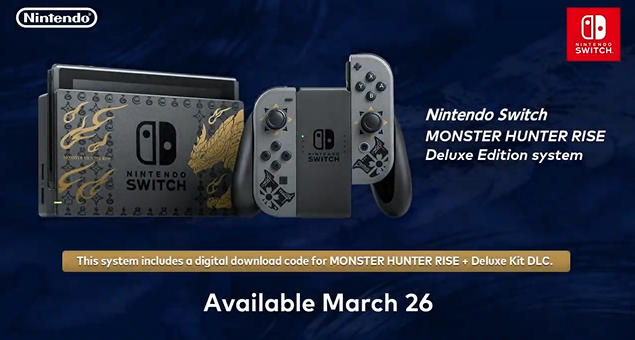 Monster Hunter Rise - Limited Edition Switch + Pro controller coming to NA on March 26.  #NintendoDirect