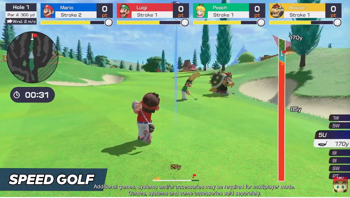 Mario Golf Nintendo Switch Super Rush Speed Golf Mode