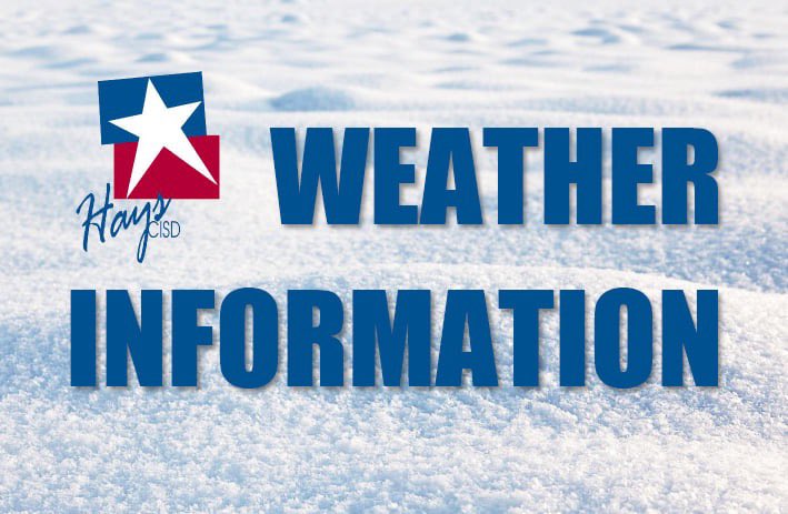 HaysCISD's tweet photo. UPDATE - We now have confirmation, with today’s expanded waiver from TEA, that we at Hays CISD can waive enough required instructional minutes to cancel school the remainder of the week. So, all school, including virtual learning, is cancelled until Monday, Feb. 22. https://t.co/W2bbtcBefQ