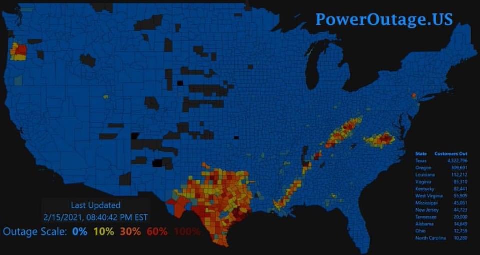 1. Why is our grid not winterized?Texas fossil fuel plants aren’t equipped to withstand winter storms, and no one requires them to be.It’ll cost extra, but other states have done it (see map).This disaster is costing money and lives. We didn’t pay then, so we’re paying now.