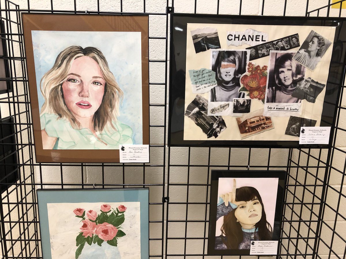 Valentine’s Art Show at Pepperell High School in the Atrium! #pepperellpulse #floydcountyschools #fcsarts