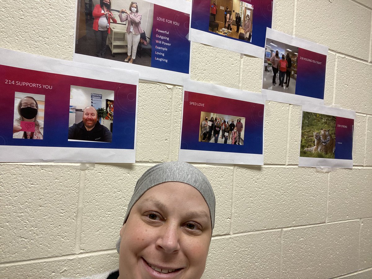 CoachPowellTchr's tweet photo. I am beyond grateful for the love and support of @TabbHighSchoolT and @YCSD student services! Everywhere I lol there is a reminder of my army lifting me up!!! I’m ready for this last round of chemo tomorrow! Thank you will never be enough #KeepFighting #LastChemo #SurgeryNext https://t.co/qBQBmxJep0