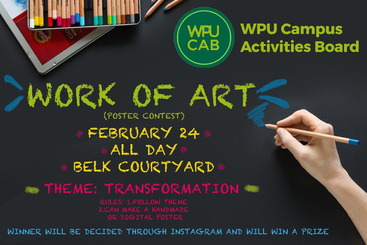 Join us next Wednesday, Pacer Day, for a poster contest at Belk Courtyard from 11am to 4pm. Winners will be decided through Instagram.