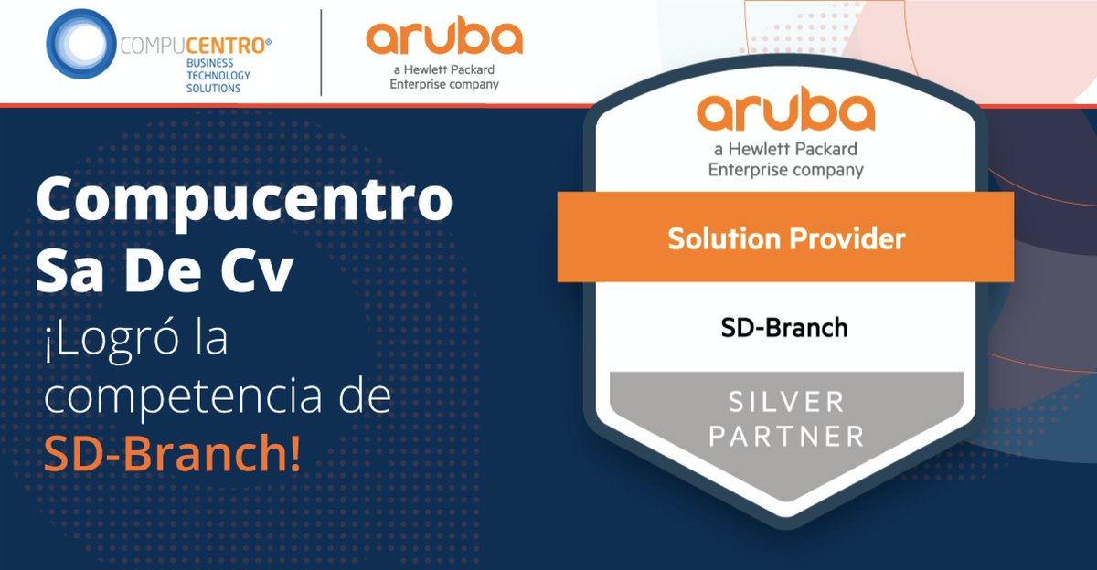 CompucentroIT's tweet photo. Somos una empresa comprometida en brindar soluciones de calidad a nuestros clientes, de la mano de #Aruba #ArubaSDBranchLatam Somos #compucentro https://t.co/y9qYnqx8yL