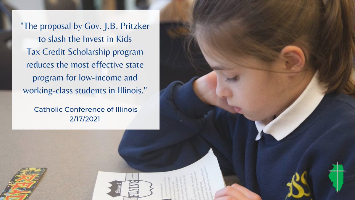 Read our full statement on <a href="/GovPritzker/">Governor JB Pritzker</a>'s proposed cut to the #TaxCreditScholarship program: bit.ly/2NFrhtZ  #TCSHelpsKids