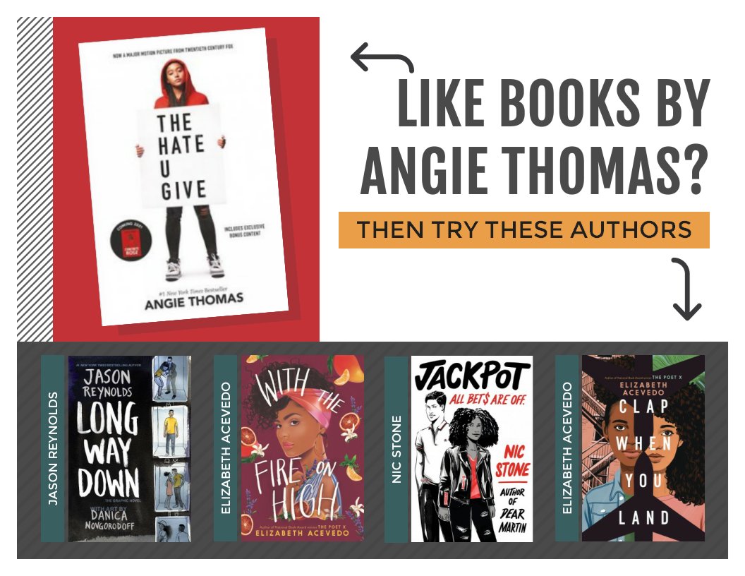 Looking for your next great read? The librarians here at Tufts Library have you covered. Check out these amazing titles for fans of Angie Thomas's The Hate U Give (so, everyone, right??) https://t.co/yAHstCCgmi https://t.co/8dNLeQddvv