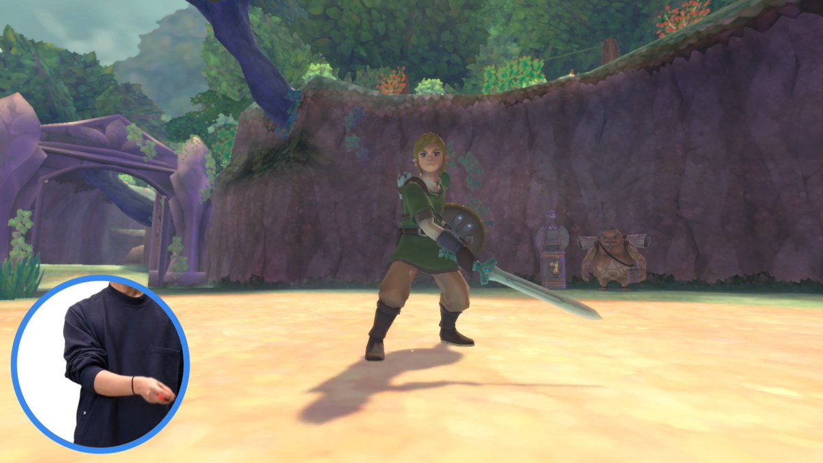 The Legend of Zelda: Skyward Sword HD controls re-created with Joy-con. also possible to play with button-only controls using the right analog stick