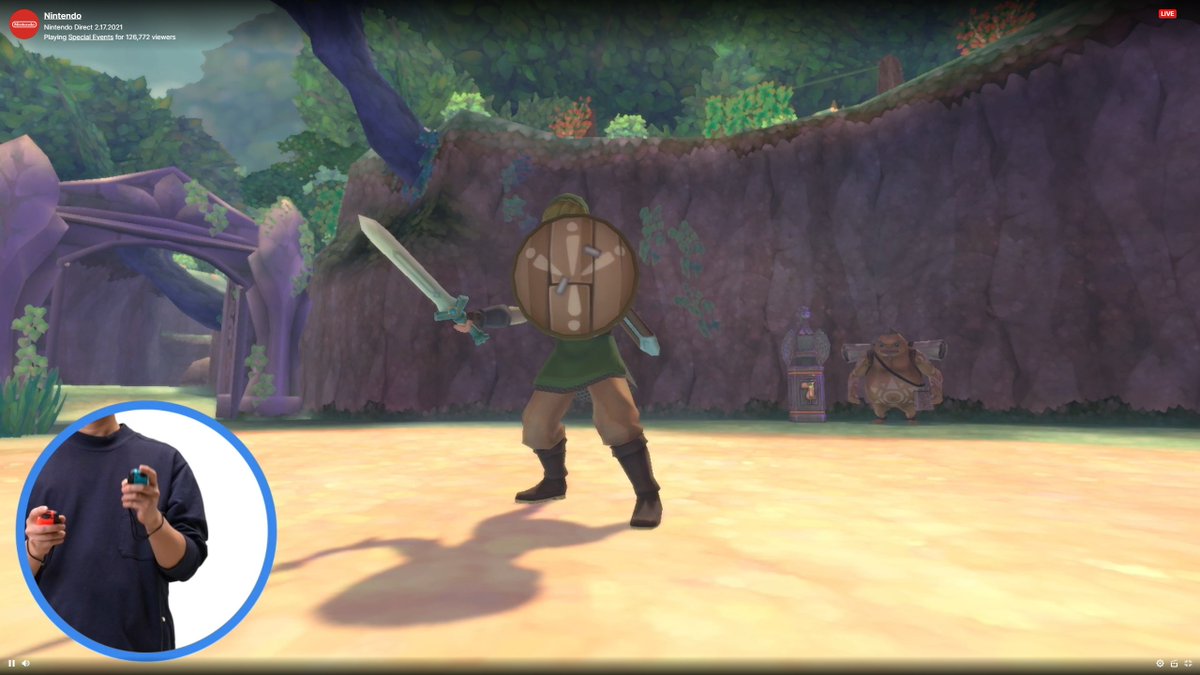 The Legend of Zelda: Skyward Sword HD controls re-created with Joy-con. also possible to play with button-only controls using the right analog stick